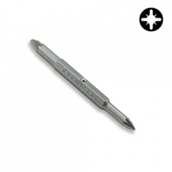 Бита двухсторонняя PZ1xPZ2 1/4" L75мм TOPTUL