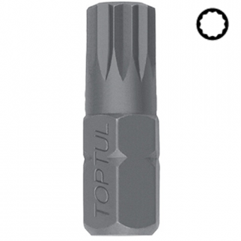 Бита Spline M10 (12-гранник) 10мм L30мм TOPTUL