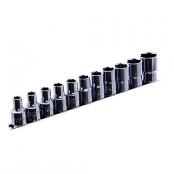 Набір 12-гранних головок на планці TOPTUL 12-гр. 1/2" 11 од. 8-22 мм