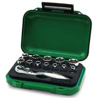 Набір головок з тріскачкою TOPTUL 1/4" 13 од.