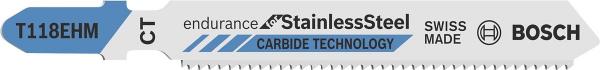 Пилки для лобзиков Bosch T 118 ЕНМ, HM 3 шт.