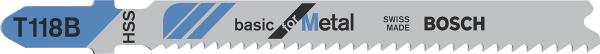Пилки для лобзиков Bosch T 118 В, HSS 100 шт.
