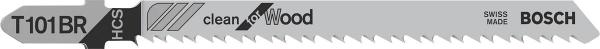 Пилки для лобзиков Bosch T 101 BR, HCS 25 шт.