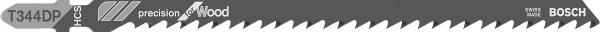 Пилки для лобзиков Bosch T 344 DP, HCS 5 шт.