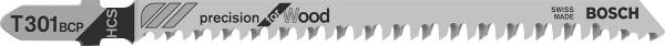 Пилки для лобзиков Bosch T 301 BCP, HCS 25 шт.